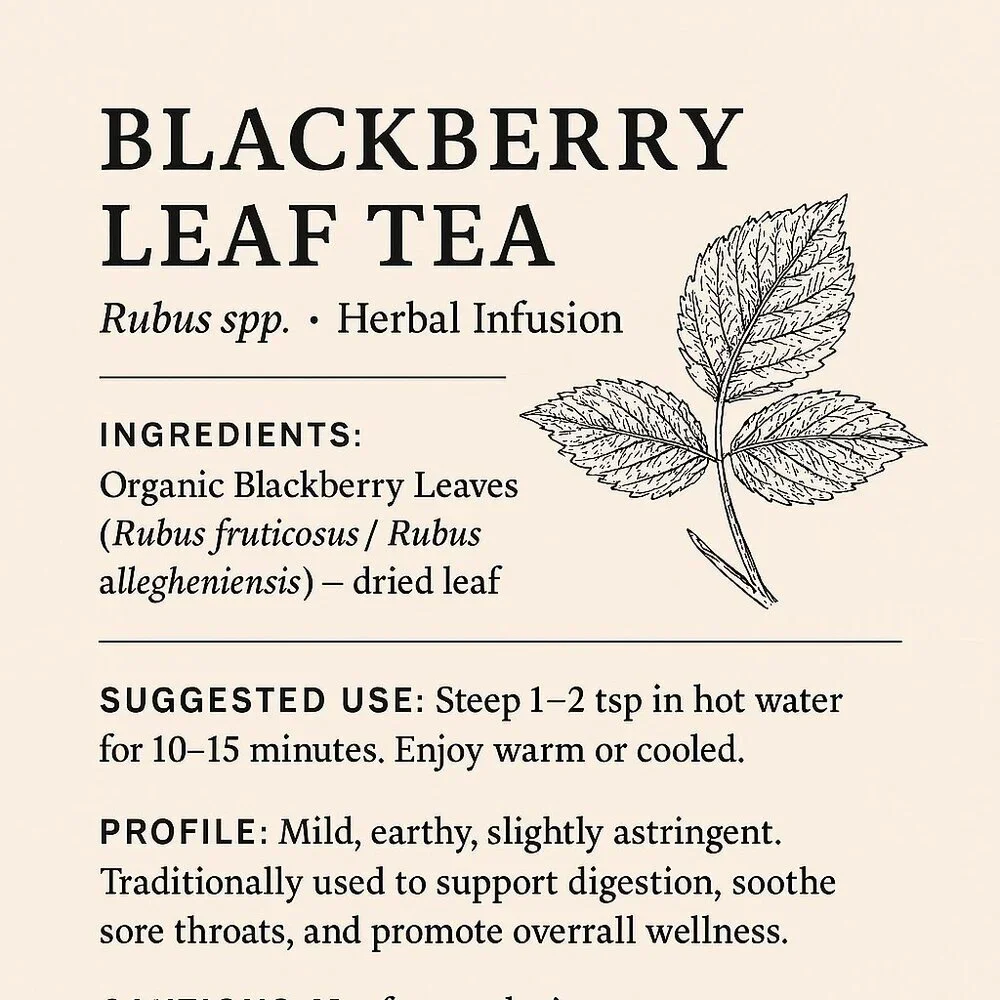 Blackberry Leaf Tea • Herbal Infusion • 2 oz